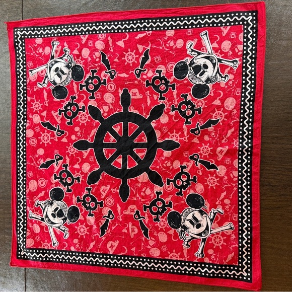 Disney Other - Walt Disney Cruise Line Pirate Night Red Scarf Bandana